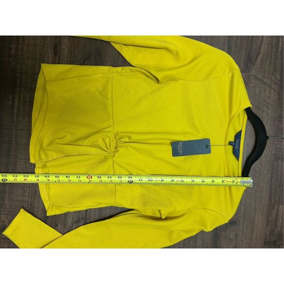 Rachel Roy NWD Val Knot Front Long Sleeve Top Yellow Size XS, MSRP $59 - Picture 5 of 11